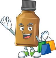 Syrup cure bottle Cartoon character vector