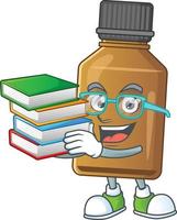 Syrup cure bottle Cartoon character vector