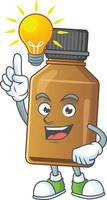 Syrup cure bottle Cartoon character vector