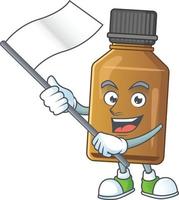 Syrup cure bottle Cartoon character vector