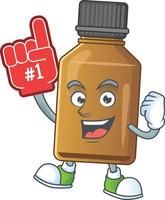 Syrup cure bottle Cartoon character vector