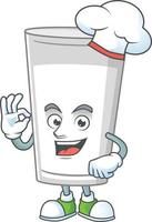 vaso de Leche dibujos animados personaje vector