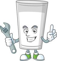 Glass of milk Cartoon character vector