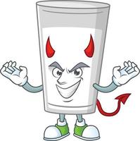 vaso de Leche dibujos animados personaje vector