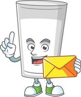 Glass of milk Cartoon character vector