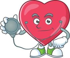 Heart medical notification Cartoon character vector