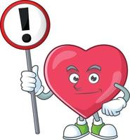 Heart medical notification Cartoon character vector