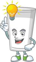 Glass of milk Cartoon character vector