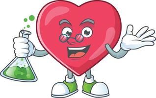 Heart medical notification Cartoon character vector