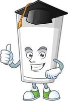 Glass of milk Cartoon character vector