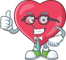 Heart medical notification Cartoon character vector