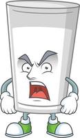 Glass of milk Cartoon character vector