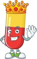 Red yellow capsules Cartoon character vector