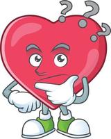 Heart medical notification Cartoon character vector