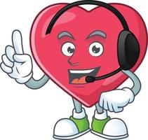 Heart medical notification Cartoon character vector