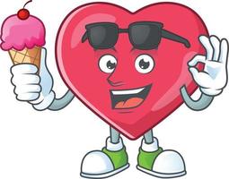 Heart medical notification Cartoon character vector