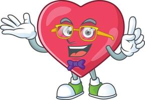 Heart medical notification Cartoon character vector