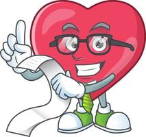 Heart medical notification Cartoon character vector