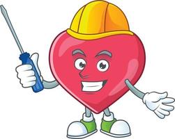 Heart medical notification Cartoon character vector