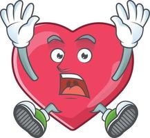 Heart medical notification Cartoon character vector