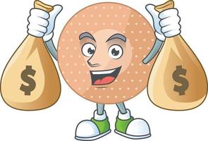 Rounded bandage Cartoon character vector
