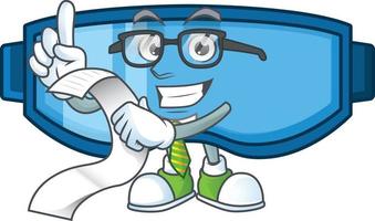 Safety glasses Cartoon character vector