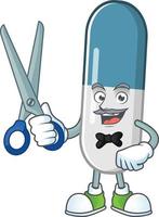 Vitamin pills Cartoon character vector