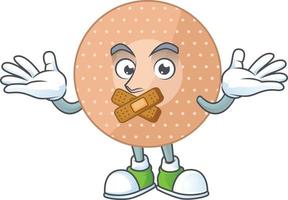 Rounded bandage Cartoon character vector