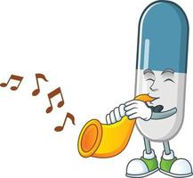 Vitamin pills Cartoon character vector