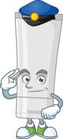 White plastic tube Cartoon character vector