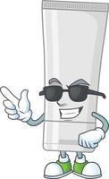 White plastic tube Cartoon character vector