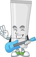 White plastic tube Cartoon character vector