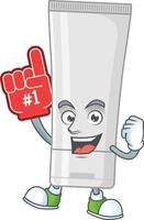 White plastic tube Cartoon character vector