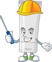 White plastic tube Cartoon character vector