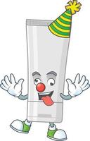 White plastic tube Cartoon character vector