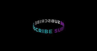 3D rotating text animation. Subscribe text animation video