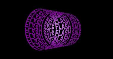 3d Rotating text animation. Flash sale video