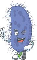 Salmonella typhi Cartoon character vector