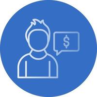 diseño de icono de vector de asesor financiero masculino