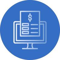 Online Invoice Vector Icon Design