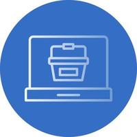 Online Shopping Basket Vector Icon Design