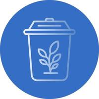 diseño de icono de vector de basura de planta