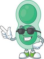 Cartoon character of green streptococcus pneumoniae vector