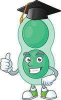 Cartoon character of green streptococcus pneumoniae vector