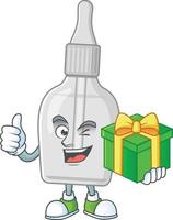 Bottle with pipette Cartoon character vector