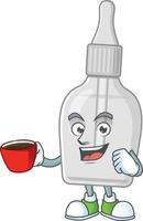 Bottle with pipette Cartoon character vector