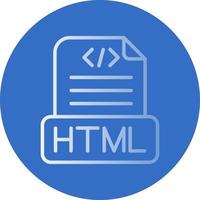 diseño de icono de vector de archivo html