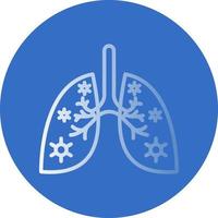 diseño de icono de vector de infección de pulmones