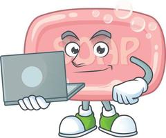 Pink soap Cartoon character vector