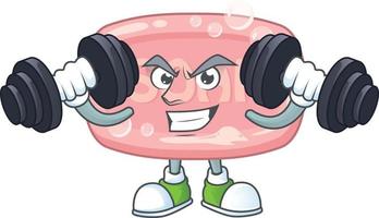 Pink soap Cartoon character vector